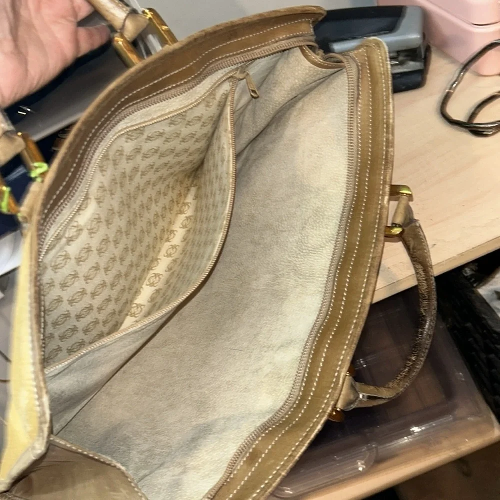 Authentic LOEWE Briefcase Shoulder Clutch Bag Needs repair handles etc photo‎